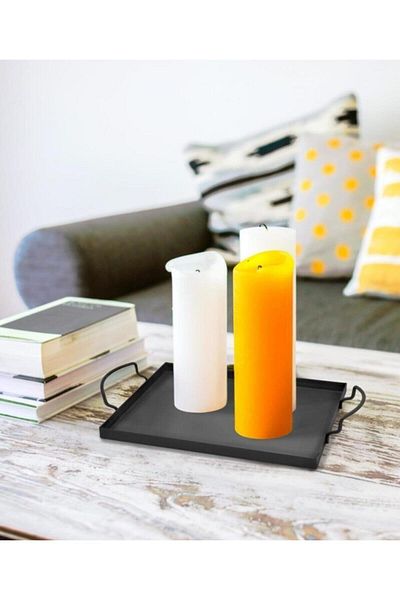 The Mia Black Galvanized Presentation Tray - 30x19cm Snm0232
