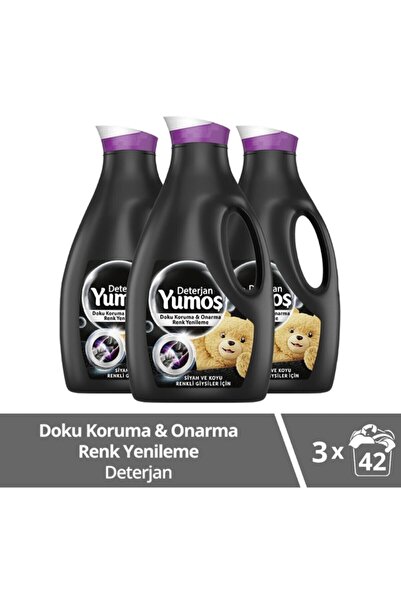 Yumoş Sıvı Deterjan Siyah Ve Koyu Renkli 2520 ml X 3 Adet 126 Yıkama