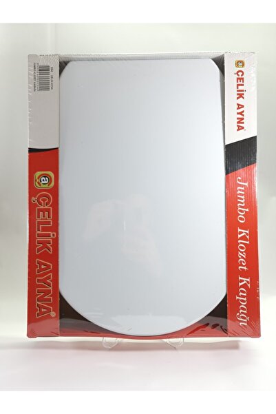 Çelik Ayna Beyaz Sert Plastik Klozet Kapağı