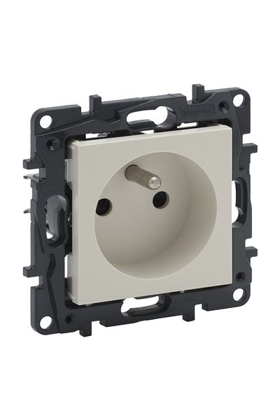Legrand Raventi Series French Standard Ups Grounded Socket Child Proof Cream