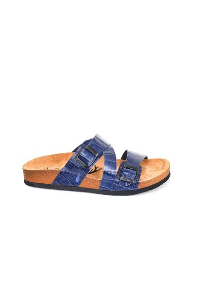 Moosefield Шкіряні темно-сині жіночі капці