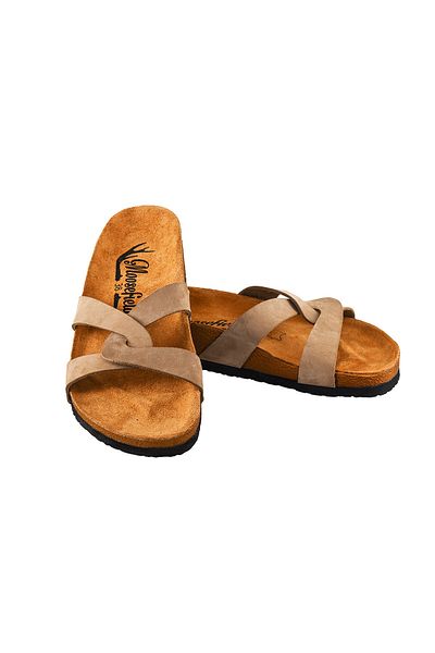 Moosefield Genuine Leather Antique Sand Nubuck Women's Slippers