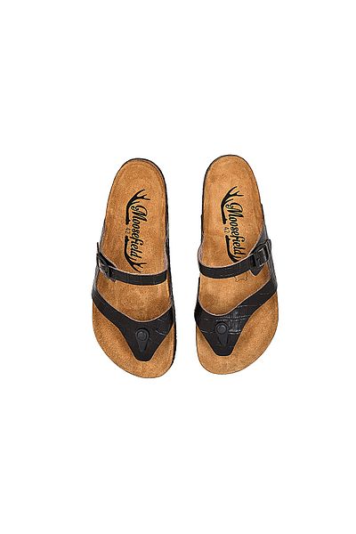 Moosefield Genuine Leather Dark Brown Men's Slippers