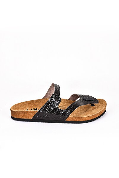 Moosefield Чоловічі тапочки з натуральної шкіри темно-коричневого кольору