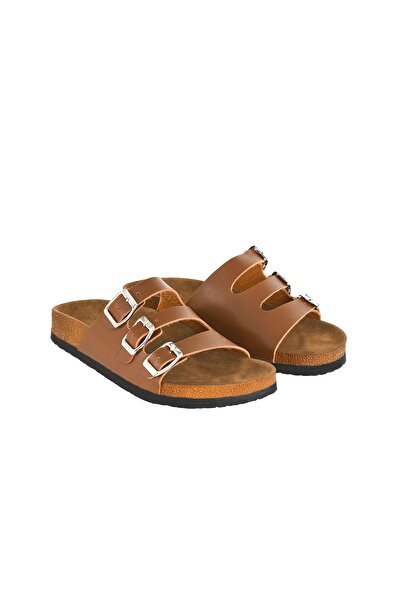 JustBow Светлокафяви унисекс чехли