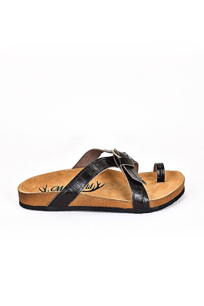 Moosefield Чоловічі тапочки з натуральної шкіри темно-коричневого кольору