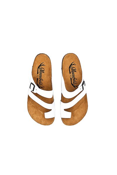 Moosefield Genuine Leather White Men's Slippers