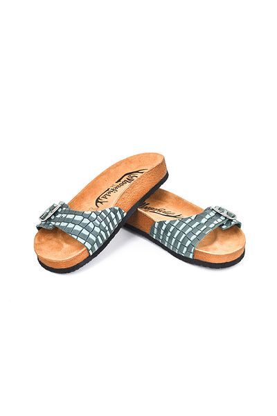 Moosefield Leather Green Women's Slippers