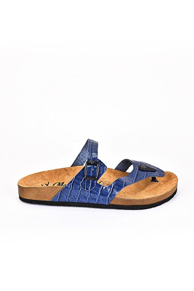 Moosefield Справжня шкіра Сині чоловічі тапочки