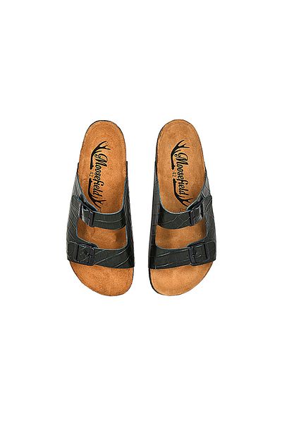 Moosefield Genuine Leather Green Men's Slippers