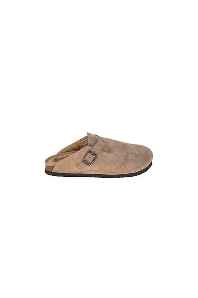 Moosefield Genuine Leather Mink Feather Slippers