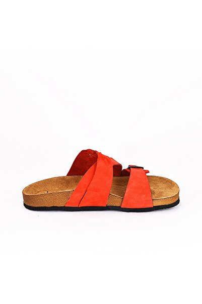 Moosefield Чоловічі тапочки з натуральної шкіри червоного кольору