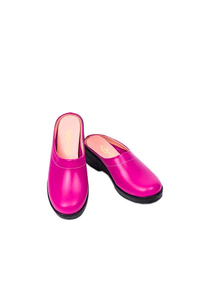 Moosefield Papuci de damă din piele naturală fucsia