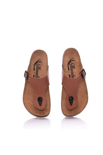 Moosefield Leather Light Brown Women's Slippers