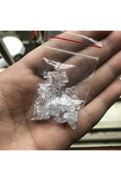 TakıConcept 100 Adet Silikon Küpe Arkası 2 Paket