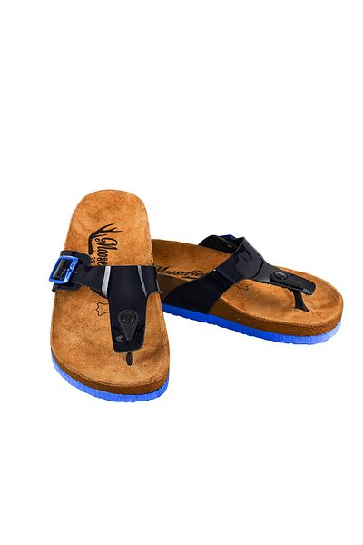 Moosefield Papuci de damă din piele bleumarin