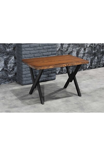 Ressa Home Enjoy Life Tasarım Doğal Kütük Wakko Ayaklı Mutfak Masası 80x120