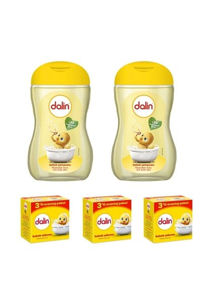 Dalin 200 ml Baby Shampoo - Pack of 2 + 9 Baby Soap for Sensitive Skin