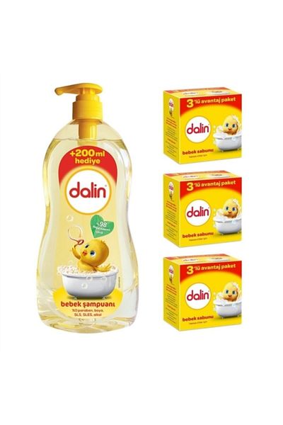 Dalin Baby Shampoo Classic 900 Ml + Baby Soap for Sensitive Skin 9 Pack