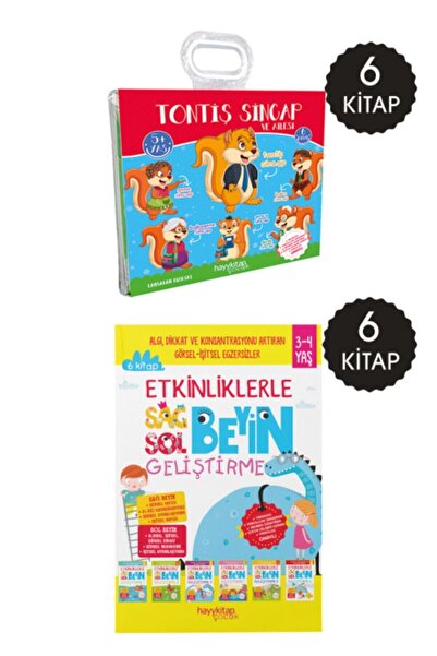 hayykitap Etkinliklerle Sağ Beyin Sol Beyin Geliştirme Seti - Tontiş Sincap V...