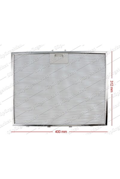 SüpürgeMarket Aspiratör & Davlumbaz Tel Filtresi 400x312mm - 4 Tırnaklı