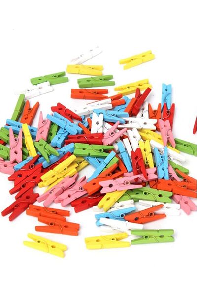 Raicon Colorful 24-Piece 2.5 cm Size Photo and Picture Pegs