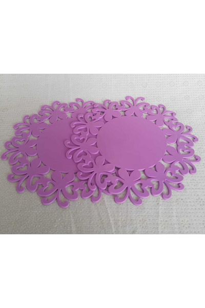 Ün-Ev Purple 2-Piece Silicone Trivet 19 cm