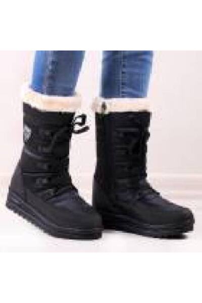 Twingo Дамски черни зимни ботуши с цип за всеки ден