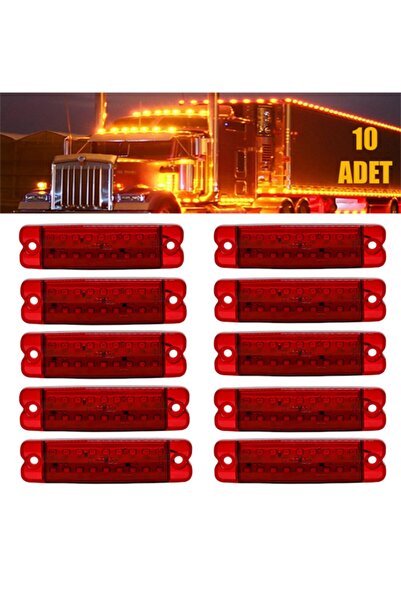 Light 18 Ledli Yan Markerlamba Kamyonet Dorse Kamyon Led Lamba Kırmızı 12 Vol...