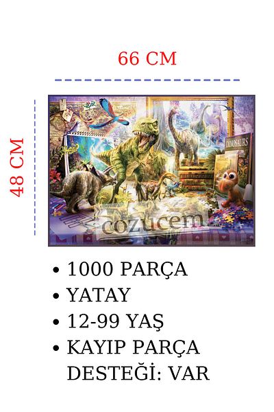 Anatolian Puzzle 1067 Anatolian Dinosaurs on Stage - Dino Toys Come Alive 1000 Piece Puzzle