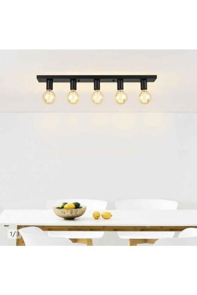 demet habek mylights S Retro Rustk Plofonyer Tavan Avize Beşli 60cm En Sıralı