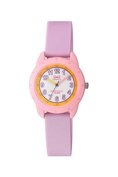 Q&Q Kız Çocuk Saati Pembe Silikon 10 Atm Su Geçirmez Japan Quartz Vr97j002y