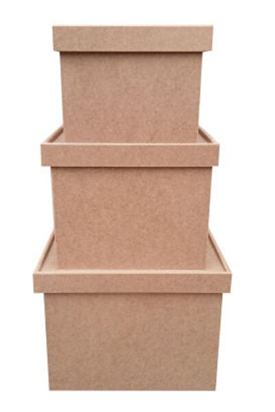 ustalar hobi Ahşap 3'lü Saklama Kutusu