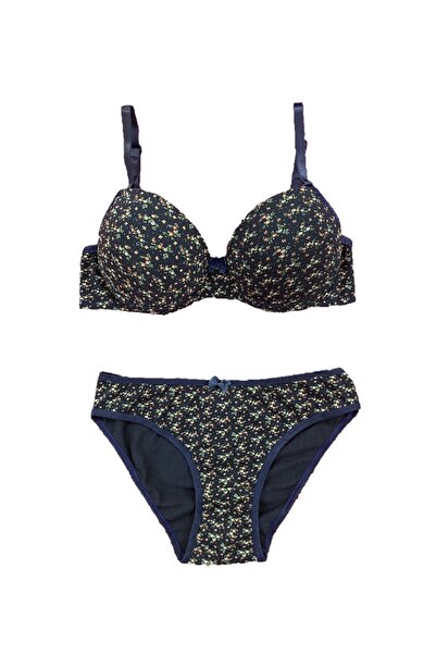 Betimoda Жіночий комплект з бюстгальтером та трусиками з квітковим принтом