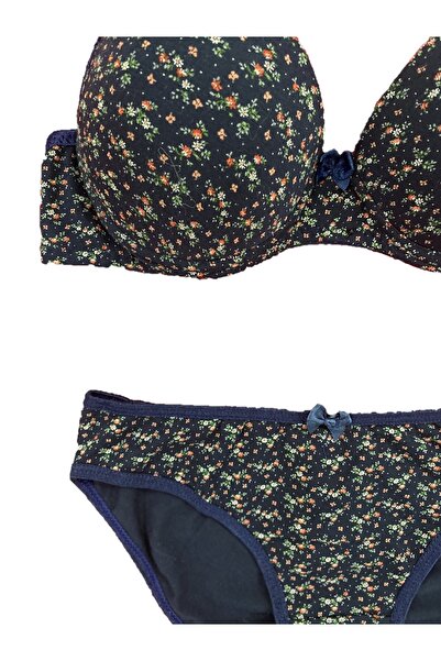 Betimoda Жіночий комплект з бюстгальтером та трусиками з квітковим принтом