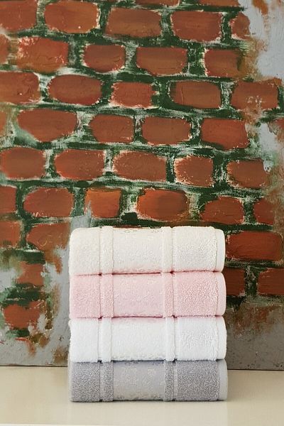 Özdilek Camellia Towel 4 pcs Cream Pink White Gray