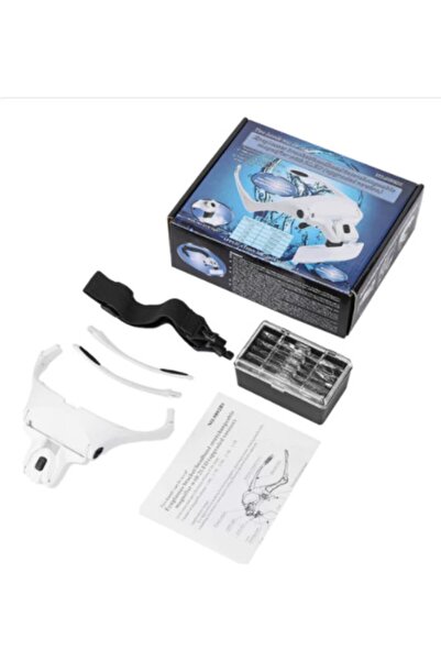 REKOTOOLS Işıklı Büyüteçli Gözlük (5 Farklı Cam)