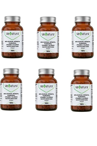 VeNatura Beta Glukan, Ekinezya, Kuşburnu, Vitamin C Ve Çinko 30 Kapsül X6 Adet