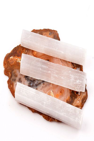 NehirTaş Certified Selenite Stone Mass - Stick Shaped