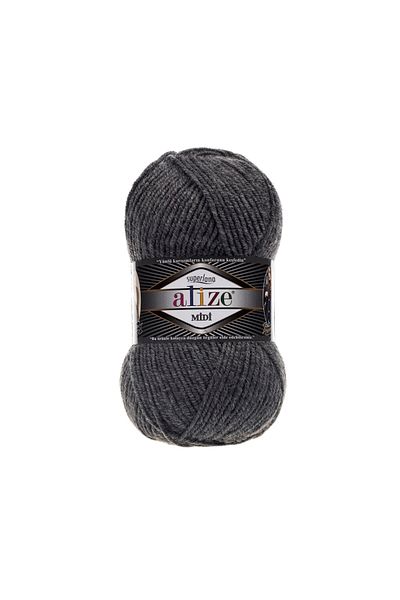 Alize Superlana Midi 182 Σκούρο Γκρι Πλεκτό Χειροποίητο 5 Τεμάχια