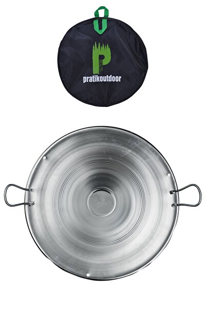pratikoutdoor Paslanmaz Çelikten Sac Tava - Kavurma Sacı Ve Taşıma Çantası