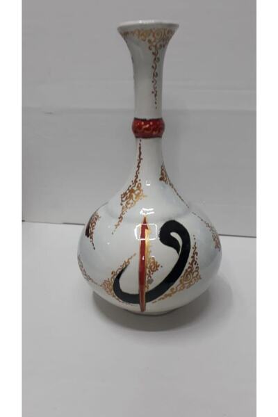 Sultan Çini -çini El Emeği Teşhip Sanatı Özel Tasarım Kabartma Desenli Çini Vazo