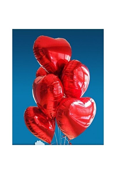 Kalp Balon Kırmızı Renk Orta Boy 24inç Helyuma Duyarlı