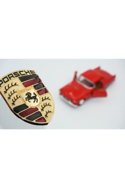 Porsche Logo Kaput Body 3m Gold Metal Logo Amblem Arma