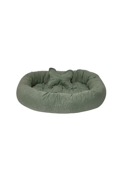 Patili Evler Farn Green Small and Medium Breed Dog Bed - 60x80 Cm -