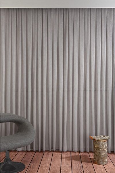 Brillant Gray Anti-Wrinkle Linen Non-Shrinkable Tulle Curtain