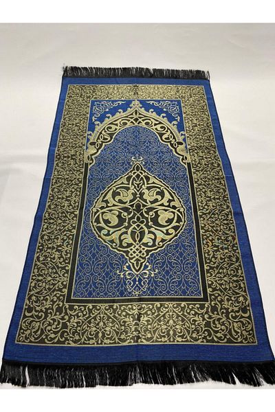 akar hac Blue Cotton Taffeta Prayer Rug
