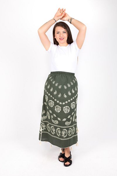 ÇIKRIKÇI TEKSTİL ŞİLE BEZİ Şile Cloth Printed Skirt