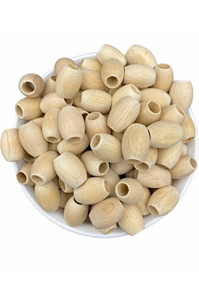 Hedef Bijuteri 14 × 18 مم خرز لوح خشبي خام بيضاوي الشكل من اللوز (50GR-،~50 ق...