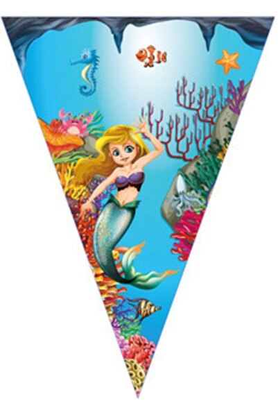 Cadde Süs Γοργόνα Γενέθλια Concept Pennant Flag